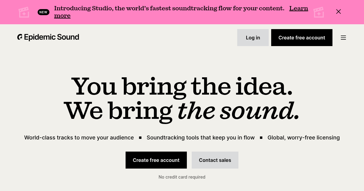Bring your story to life | Music & SFX for videos | Epidemic Sound
